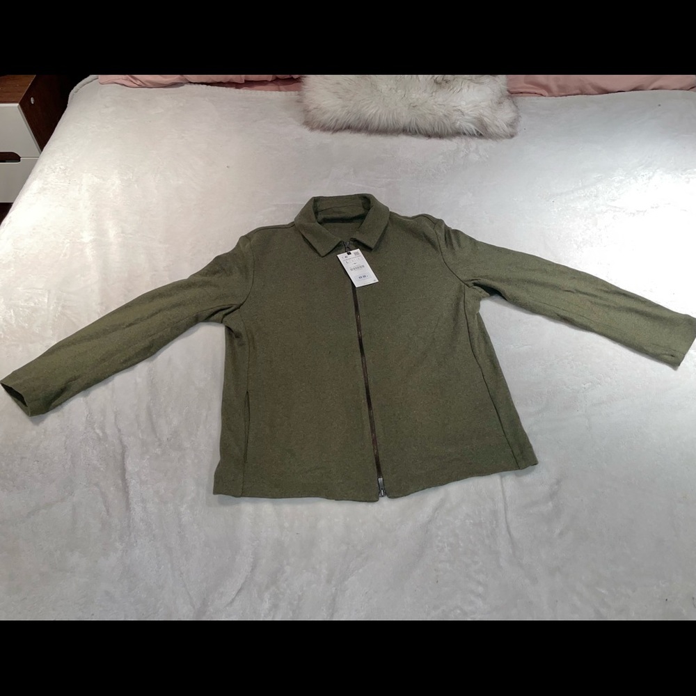 New Zara Mens Zip Up Sweater Jacket Large